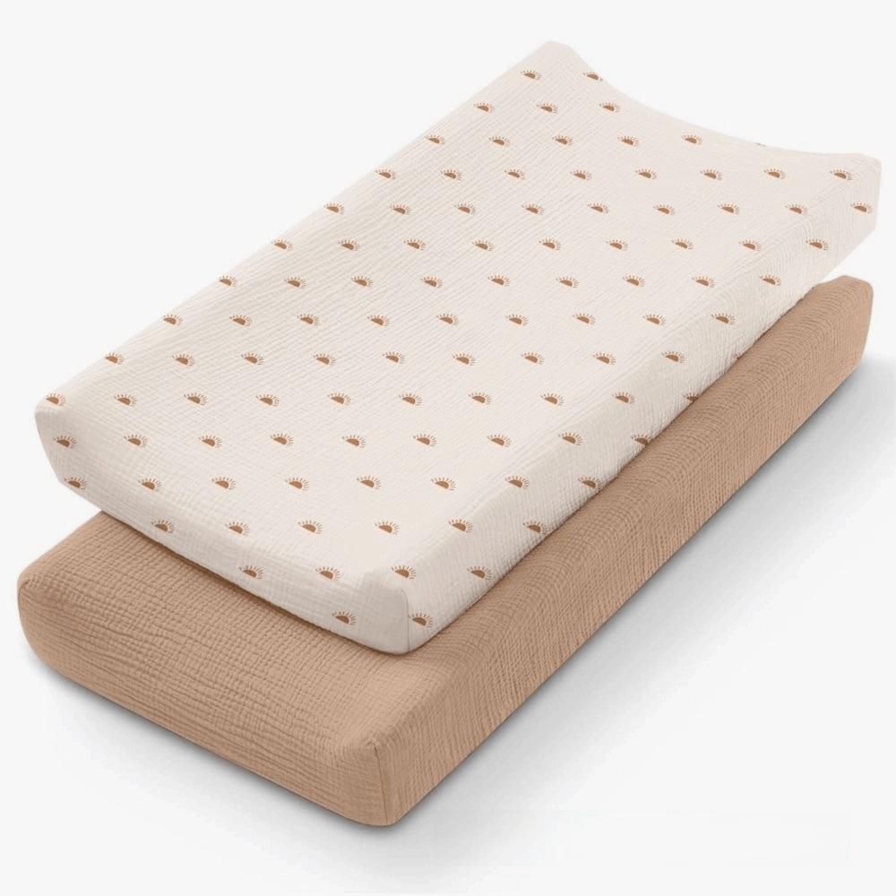 2PCS Ultra Soft Diaper Changing Pad Cover Reusable Diaper Changer Pad Diaper Changing Table