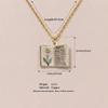New Flowers Book Pendant Necklace Copper Month Birthday Necklace Antique Porcelain Retro Style Design Sense Necklace for Women