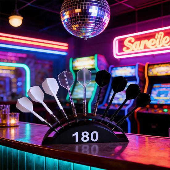 3D-printet pilstativ 9 Fullt montert Stål Soft tip pilholder Kraftig Plassbesparende Bordplate Pilorganisator Oppbevaringsstativ