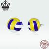 Aifle Sterling Sølv S925 Volleyball Øredobber - Enkelt Motedesign