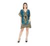 TreegoArt Fashion Women's Polyester Short Kaftan Caftan Printed Adjustable Boho Dress Nightwear Maxi Gown