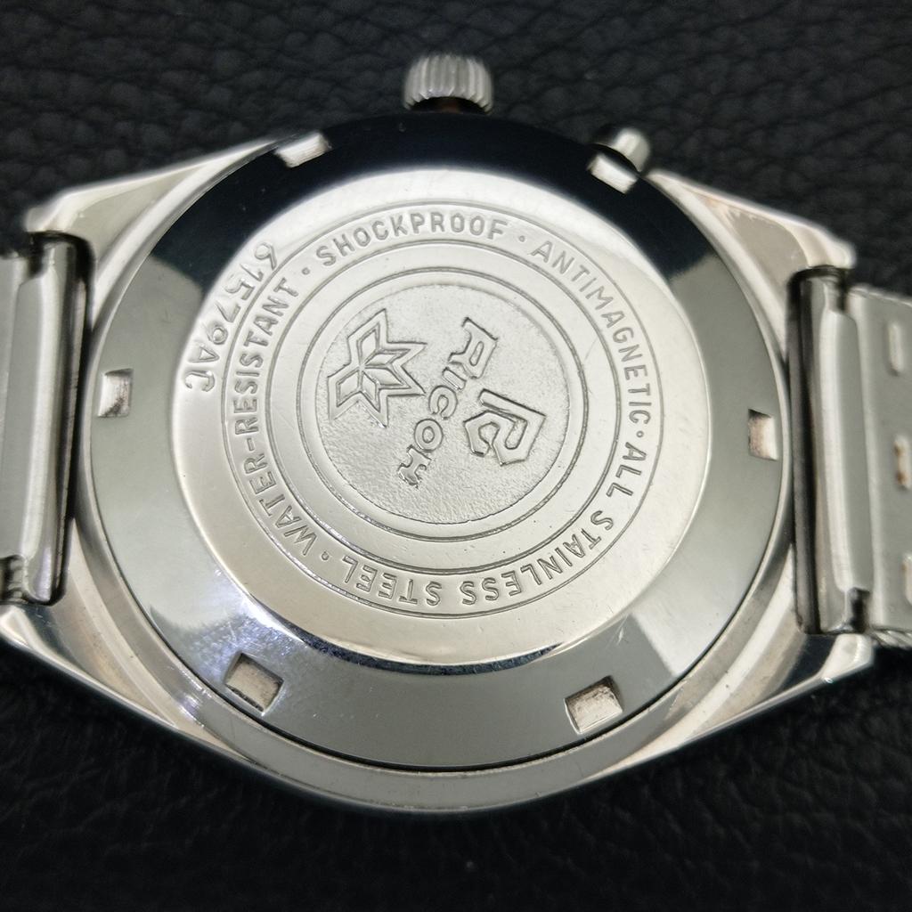 VINTAGE RICOH R31 AUTOMATIC JAPAN MENS BLACK COLOR DIAL WATCH a707916-1