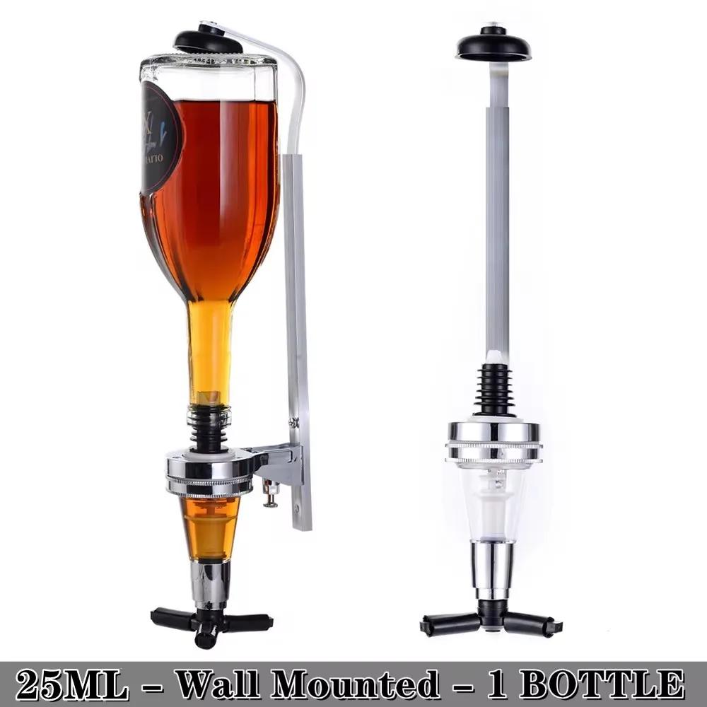 Wall-Mounted 1 Bottle Liquor Dispenser Wine Rack, Bar Butler Holder Drinks Alcohol Shot Station Liquor Beverage Whisky Dispenser