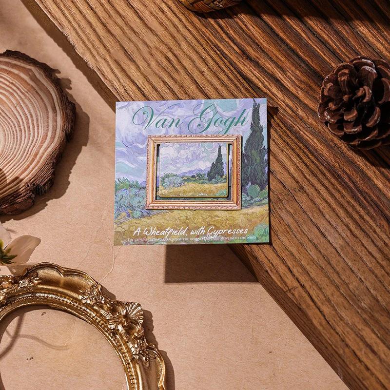 

Flower Vintage Lace Hollow Metal Bookmark Impression Frame Series Painting Bookmarks For Book Lovers Readers Stationery Gift