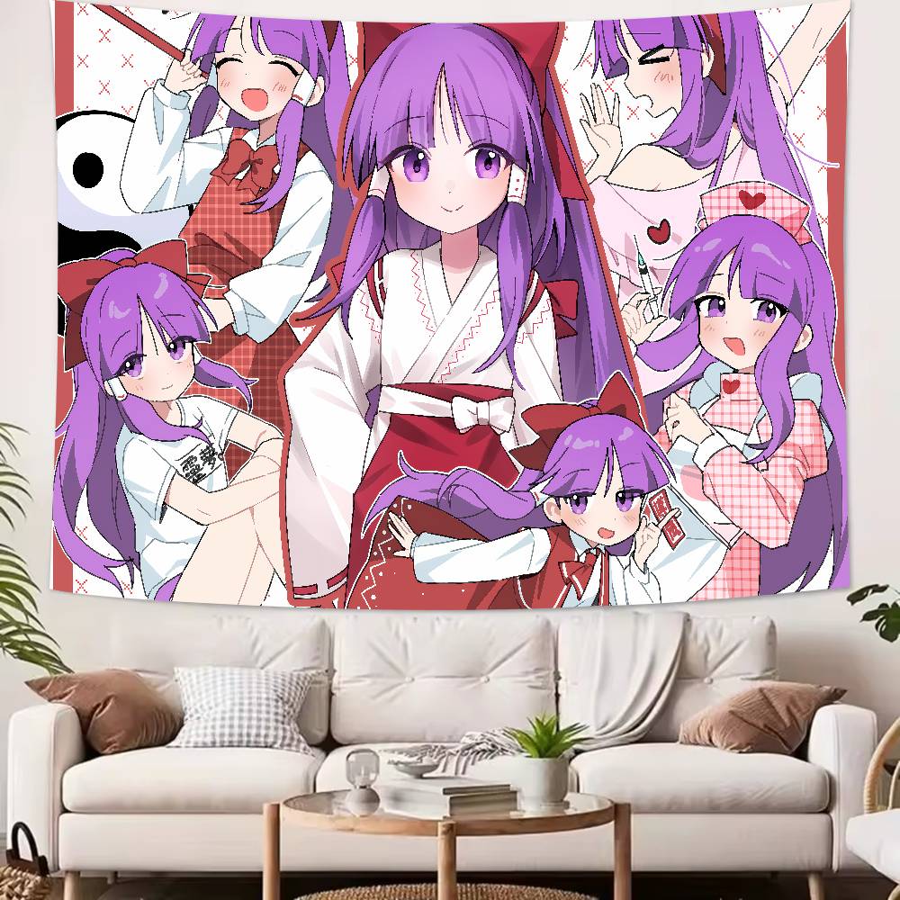 Large Populae Fashion Cool Touhou Project Tapestry Home Decor Wall Hanging Living Room Bedroom Aesthetic Decor Multiple Size