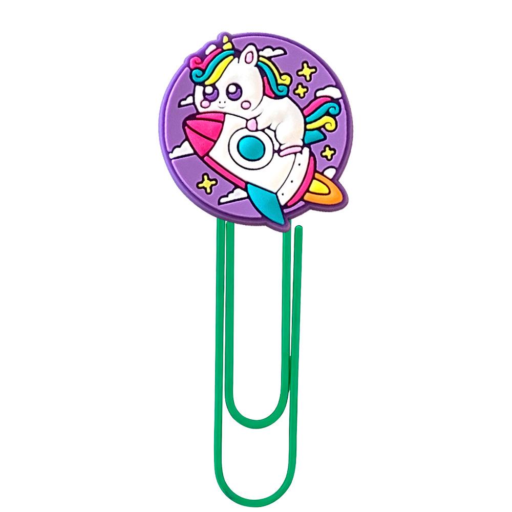 

Creative Unicorn Cartoon Bookmark - Colorful Large Paperclips for Office & DIY