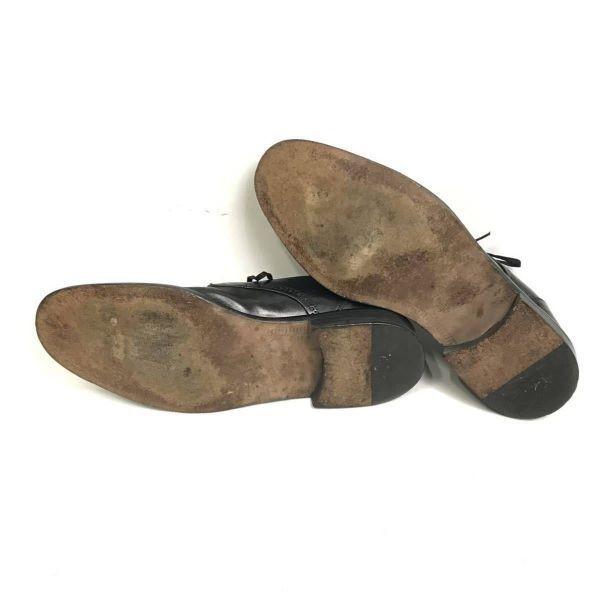 Tillverkad i Italien/JOHNSTON & MURPHY/Cap Toe Skor med rakt tåparti/8.5M/26.0-26.5/Svart/(BEGAGNAD)