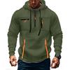 Neuer Reißverschluss Herbst Winter Herren Mode Hoodie Warme Fleece Sweatshirts Mehrere Taschen Farben Quastendesign Freizeitkleidung