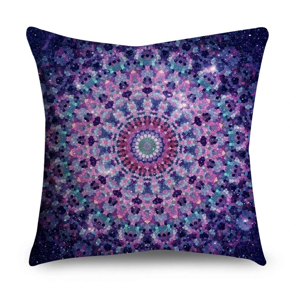 Dekorativer Mandala Kissenbezug 45 * 45cm Polyester Kissenbezug Heimdekoration Überwurf Böhmen Stuhl Sofa Kissenbezug