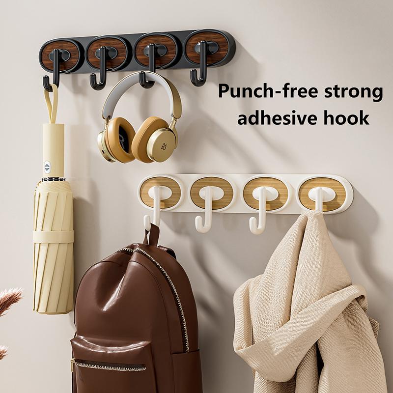 New Punch-free Oval Hook Single Hook Double Hook Triple Hook Four Hook Home Multi-function Hook Strong Hook Medieval Style