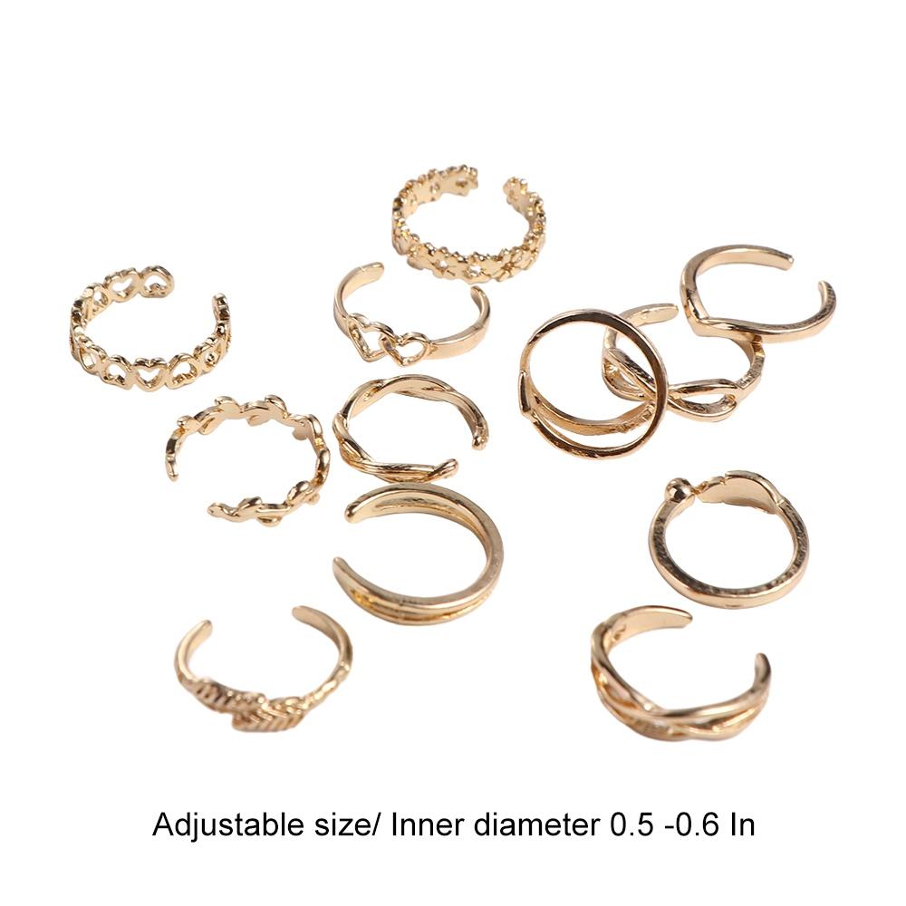 Jewelry Open Adjustable Zinc Zinc Alloy Women Accessories Toe Rings Foot Ring Set Korean Style Accessories