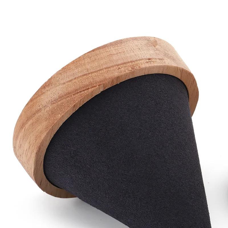1pcs Creative Wood Cone Bracelet Display Stand Ring Bangle Anklet Chain Necklace Jewelry Storage Rack HolderJewellery Props