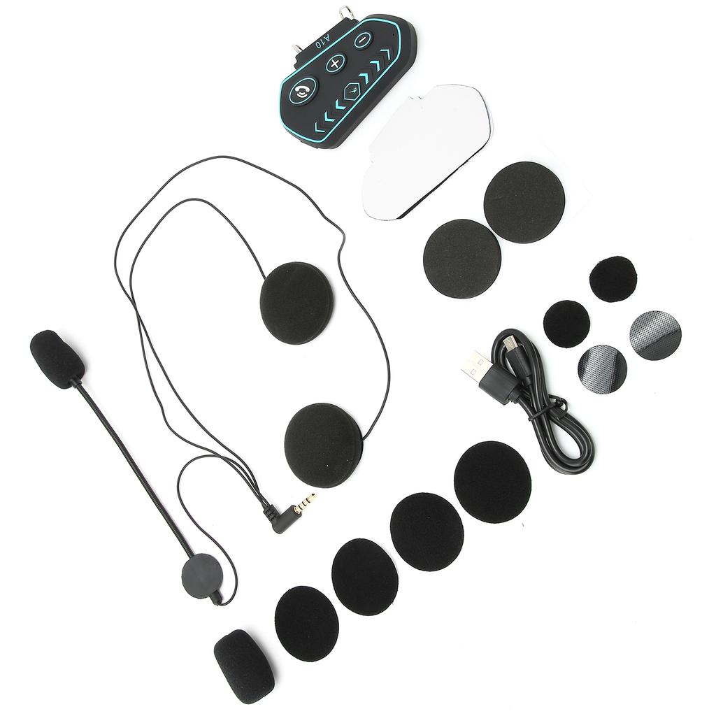 A10 Motorcycle Helmet Bluetooth Headphone Waterproof HiFi Sound Quality Helmet Headset