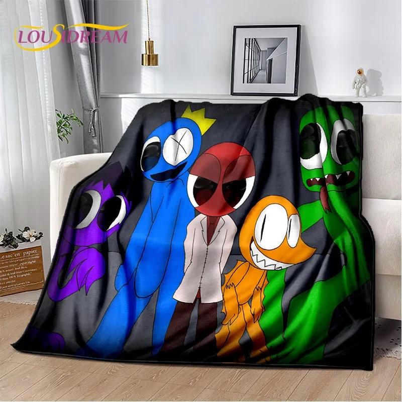 Game R-Rainbow Friends Cartoon Soft Flannel Blanket for Beds Bedroom Sofa Picnic ,Throw Blanket for Cover Outdoors Leisure Gift