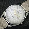 CLASSIC RESTORED SEIKO 5 AUTOMATIC JAPAN MENS WHITE COLOR DIAL WATCH A500160-2 R151a-a500160
