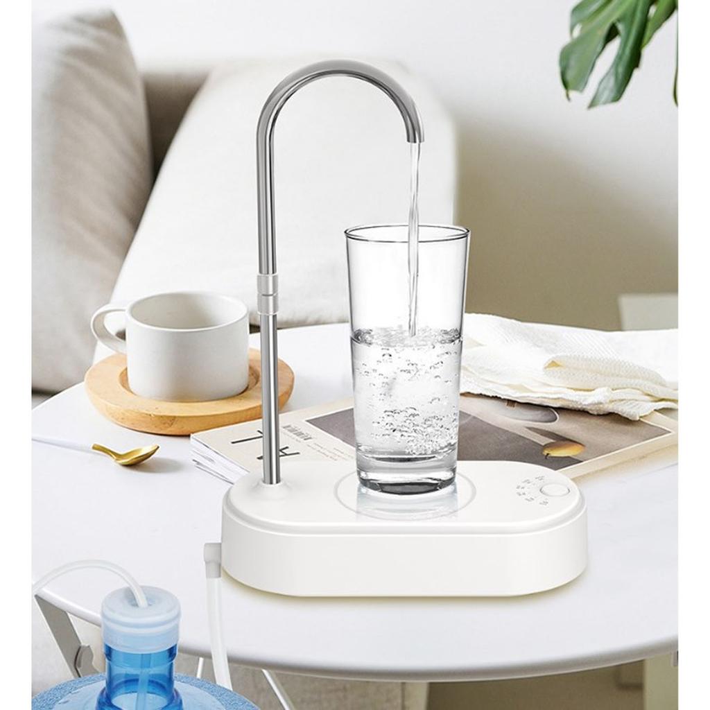 Desktop Water Dispenser with Hose Electric Bottle Drinking   Tray for Living Room Kitchen Bedside
