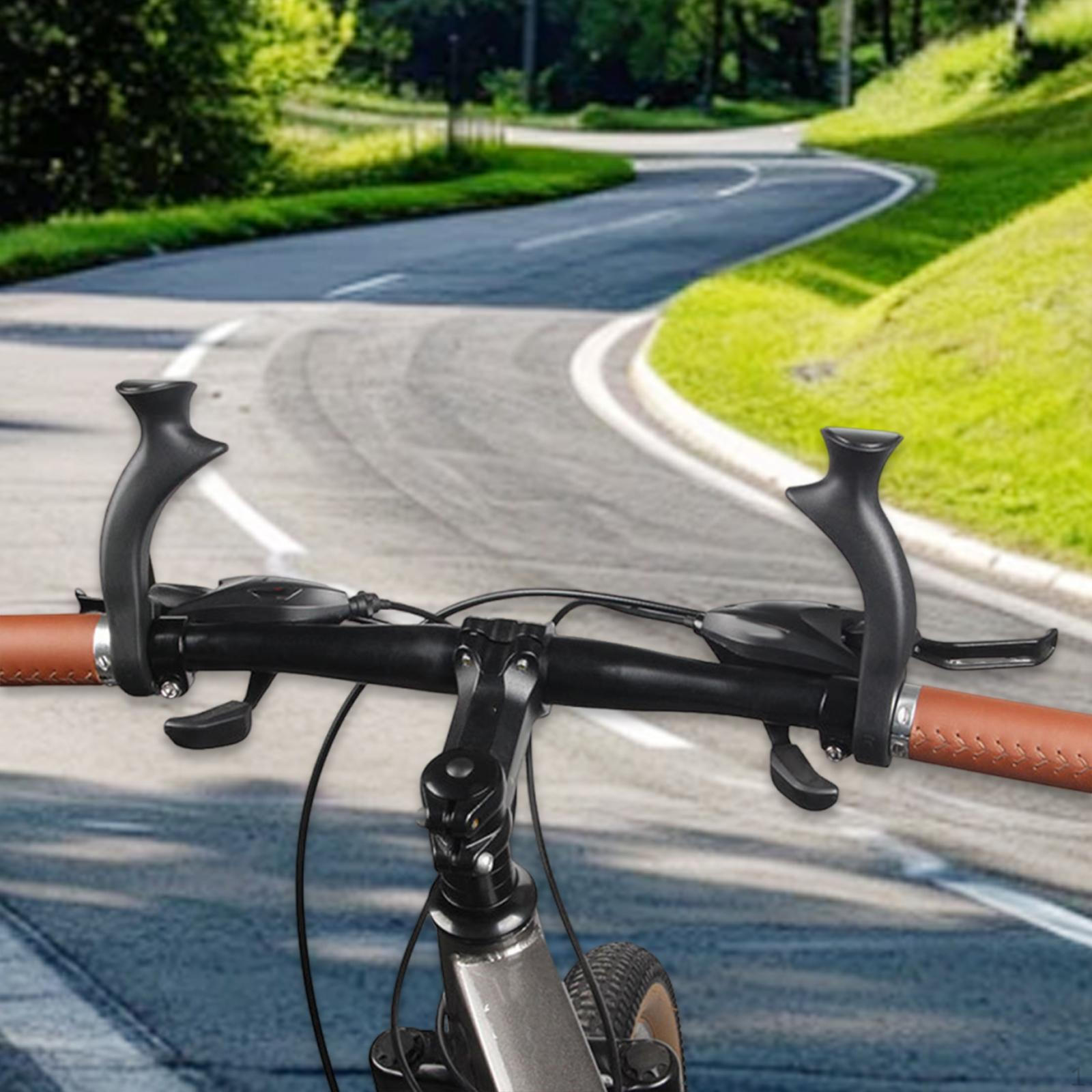 

2 Pieces Bar Ends Bike Handlebar Grips Decorative Thumb Rest Cycling Gear for Outdoor Sports чорний