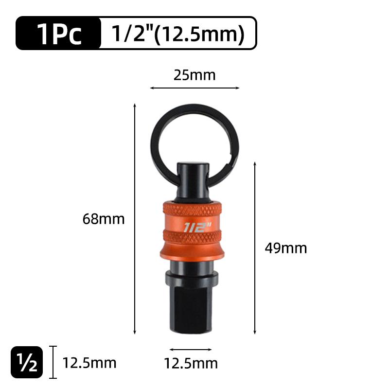 

Square Socket Adapter Holder Keychain 3/8 1/2 Square Head Quick Change Conversion Rod Portable Hand-held Holders Hand Tools