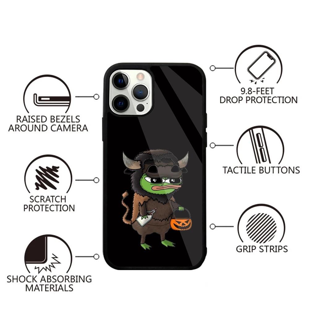 Sad Frog P-Pepe Funny Phone Case For iPhone 16,15,14,13,12,11,Plus,Pro,Max,Mini Magsafe Magnetic Wireless Charging