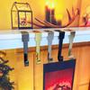 Cross-Border Christmas Stocking and Bag Hooks, Metal Fireplace Hangers, Desktop Cabinet Edge Hooks