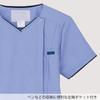 Fork Scrub/Lab Coat 7028SC Men's Turquoise and Dark Navy, Size M (Equivalent to Japanese Size M)