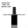 10ml Black Glass Nail Polish Bottle with Brush for Nail Art and Care