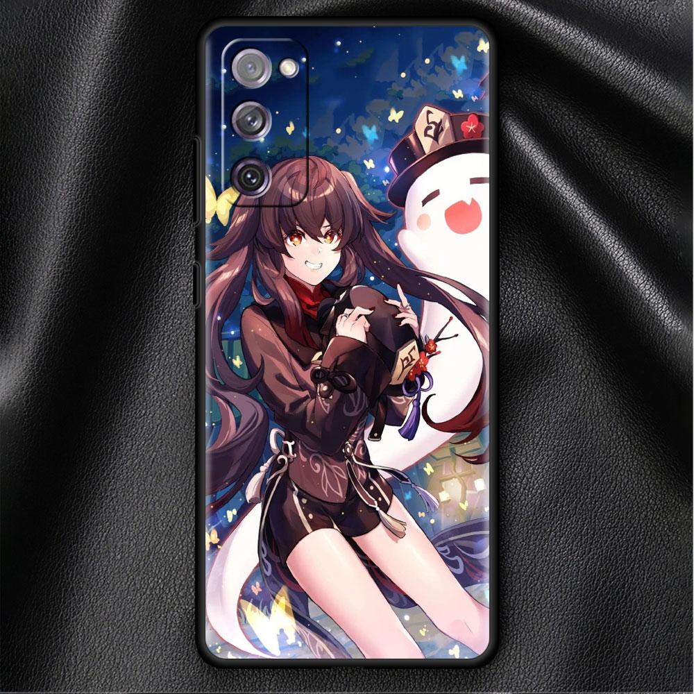Hülle für Samsung Galaxy S20 FE S22 Ultra S21 Plus Luxus-Softphone-Hülle S10 S9 S8 S10e S7 Silikon Funda Mädchen Genshin Impact