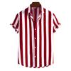 Camicia a righe a maniche corte, elegante e comoda, ottima per l'abbigliamento casual quotidiano.