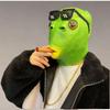 Halloween Funny Cosplay Costume Mask Unisex Adult Carnival Party Green Fish Head Mask Headdress Suitable for Fancy Dress Party