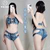 Sex Underwear New Denim Suit Beach Bikini Babes Wear INS Sexy Suit B08