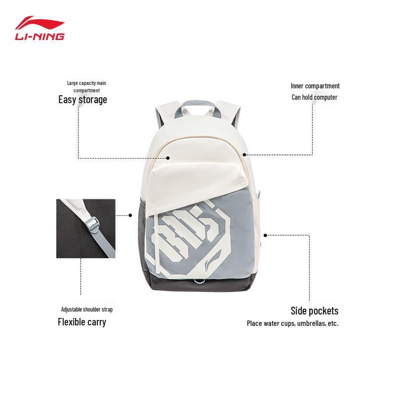 Li-Ning Unisex Large Capacity Student Backpack