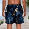 Men Plus Size Tie Dye Printed Beach Shorts Drawstring Waist Side Pockets Straight Leg