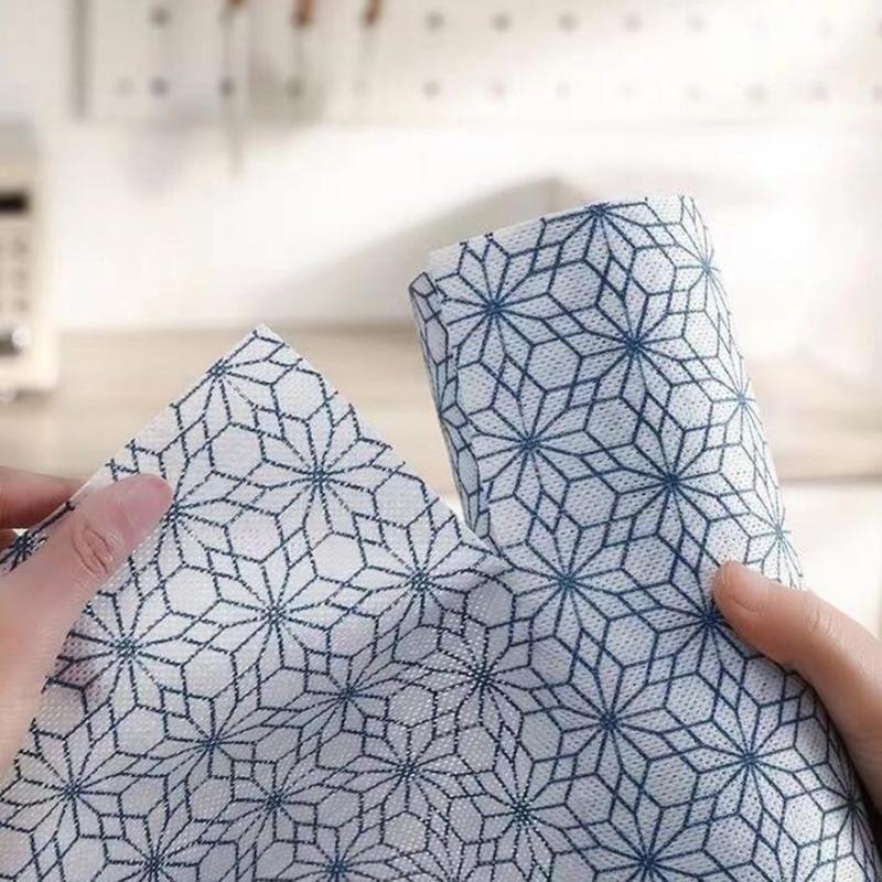 40Pcs/Roll Kitchen Lazy Dishcloth Rag Reusable Cleaning Cloths Strong Absorbent Thicken Multi-Purpose Non-Woven Towel