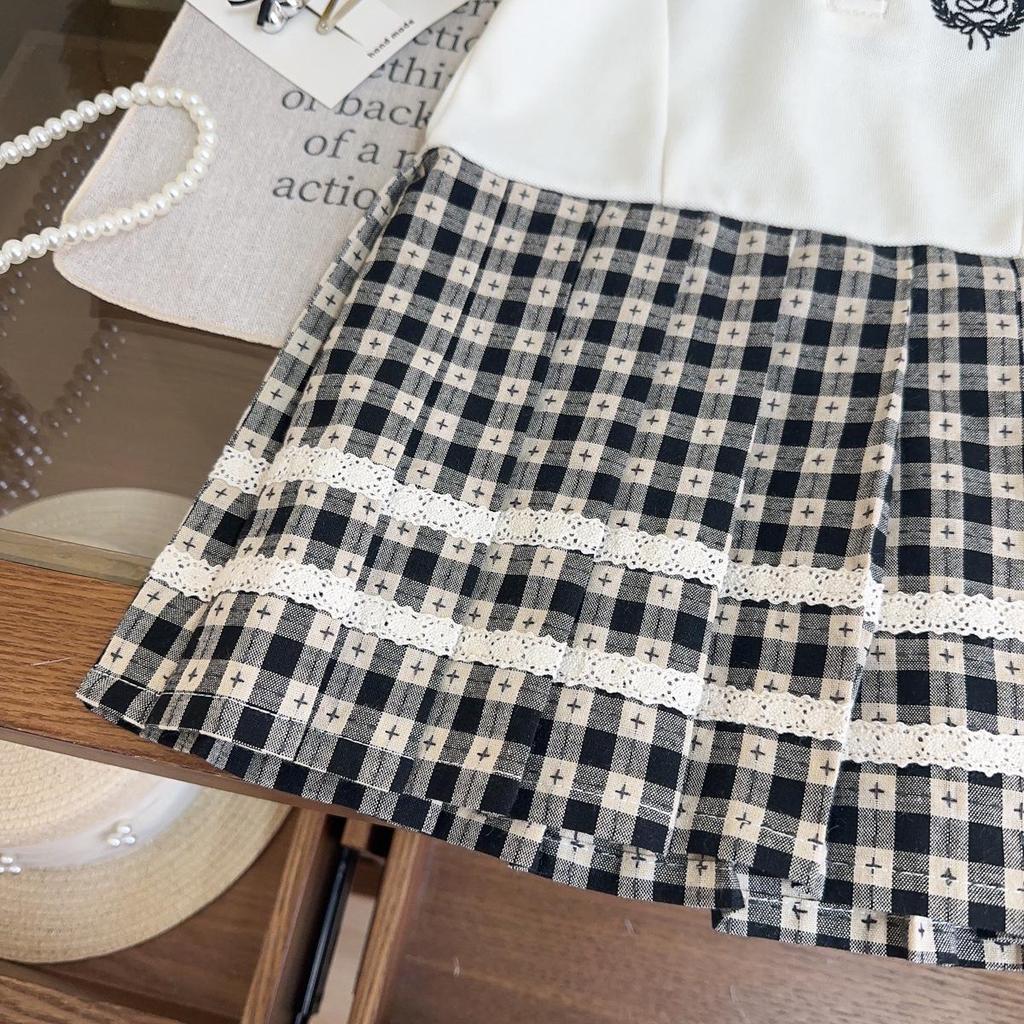 Mädchen Preppy Sommer Koreanisches Prinzessinnenkleid - Stilvolles Babykleid AXB181