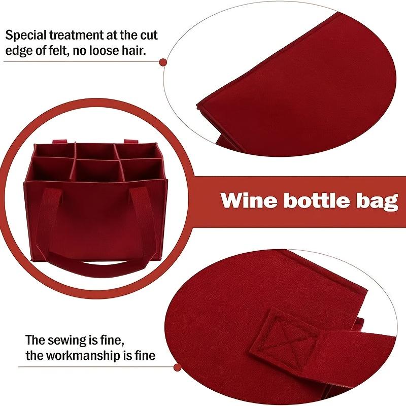 Gift for Her/Him Wine Handheld Bag Gift Wine Bag Handheld Bag Red Wine 6-Bottle Pack Gift Bag Wine Storage