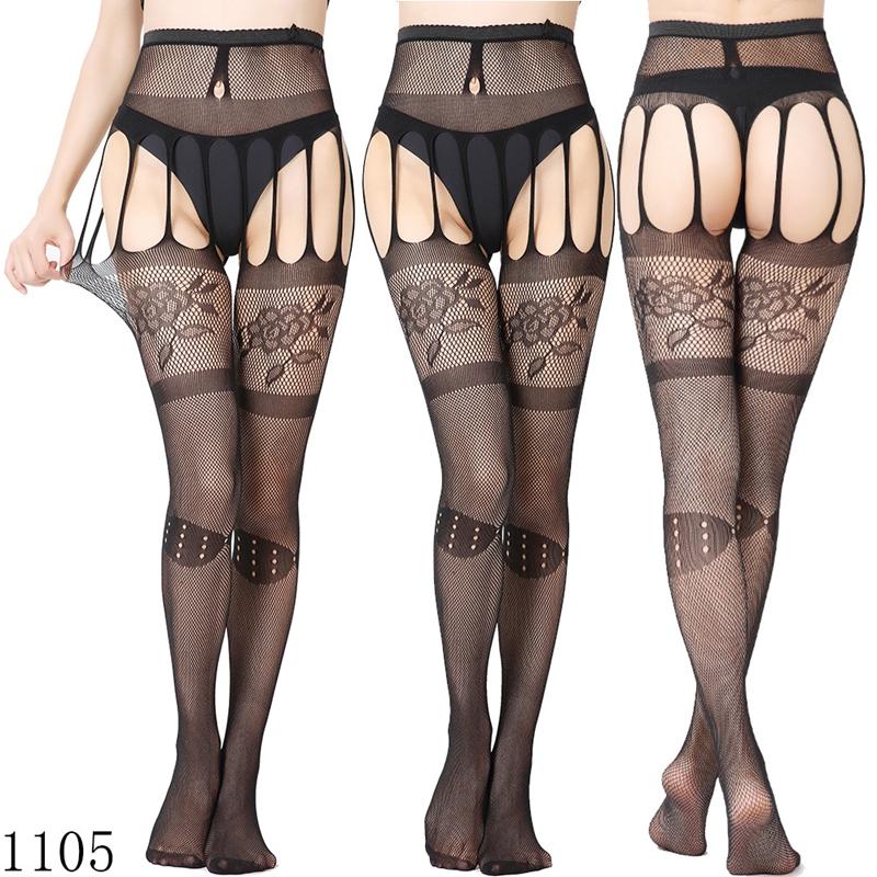 28 Colors Women Sexy Tights Black Nylon Stretch Pantyhose Ladies Garter Belt Socks Party Nightclub Charming Suspender Tights