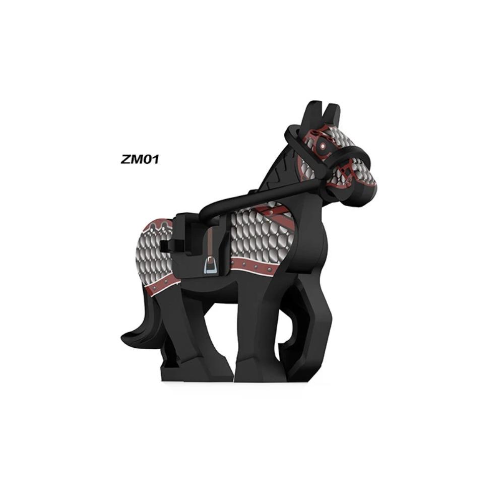 Military Building Blocks Solider Figures Mount War Horse Saddle Reins Adults Children Gifts Toys Animal Accessories Equipments