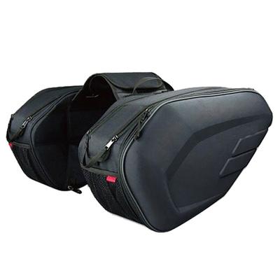 Bolsa lateral para motocicleta de fibra de carbono/negra, resistente al agua, capacidad ampliable, 36L-58L, bolsas de equipaje para motocicleta con lluvia, 1 par