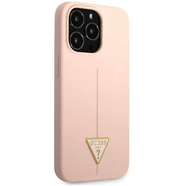 Guess Guhcp13Lsltgp Iphone 13 Pro / 13 6,1 Różowy/Pink Hardcase Silicone Triangle