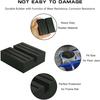 2 Packs Square Jack Pad, Black Anti-Slip Rail Adapter Support Block, Slotted Frame Rubber Frame Rail Protector