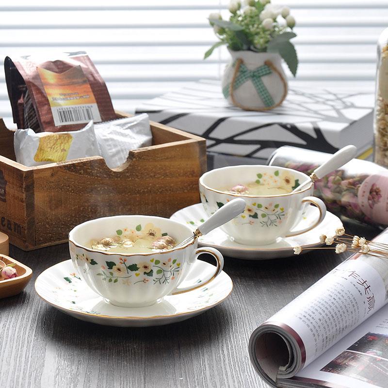 

Porcelain Tea Cups and Saucers, Espresso Cup, Teacup, Teapot, Home Drinking, Party Bone China, Fashion, 200ml 200ml
