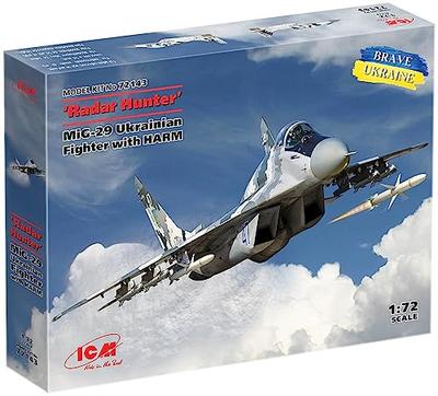 ICM 1/72 Scale Ukrainian Air Force MiG-29 Radar Hunter with HARM Missiles Plastic Model Kit 72143