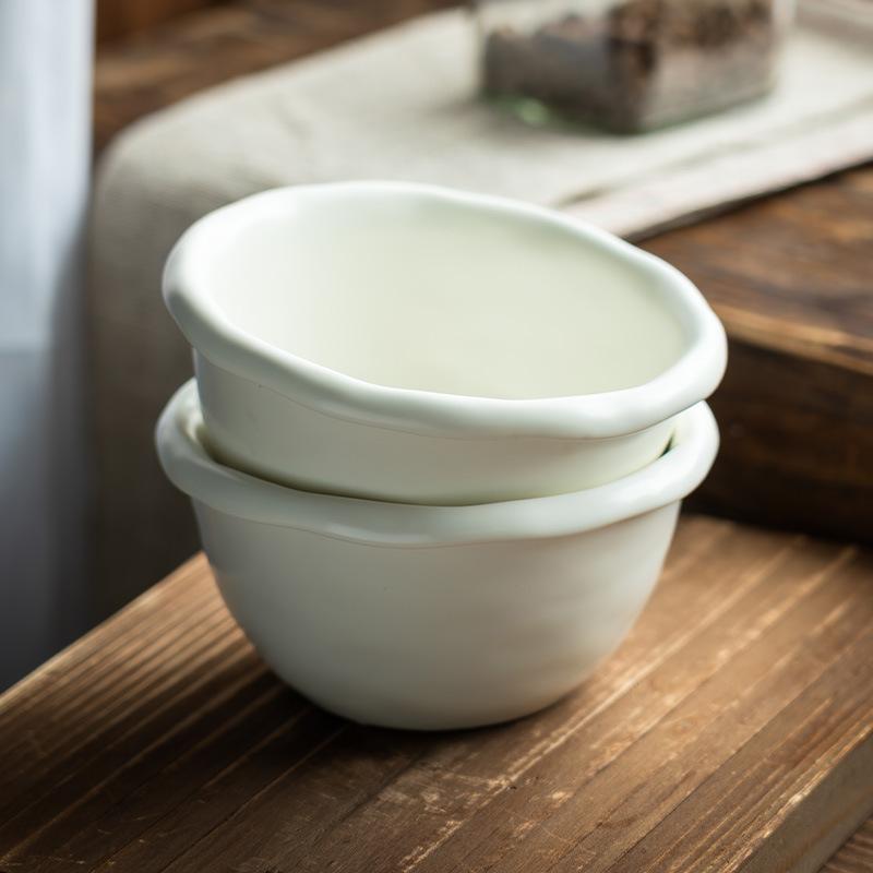 Keramisk bordservice av högt värde Risskål Flickors fågelbo-skål Kreativ sked Hushåll Liten skål Gröttallrik Dessertskål