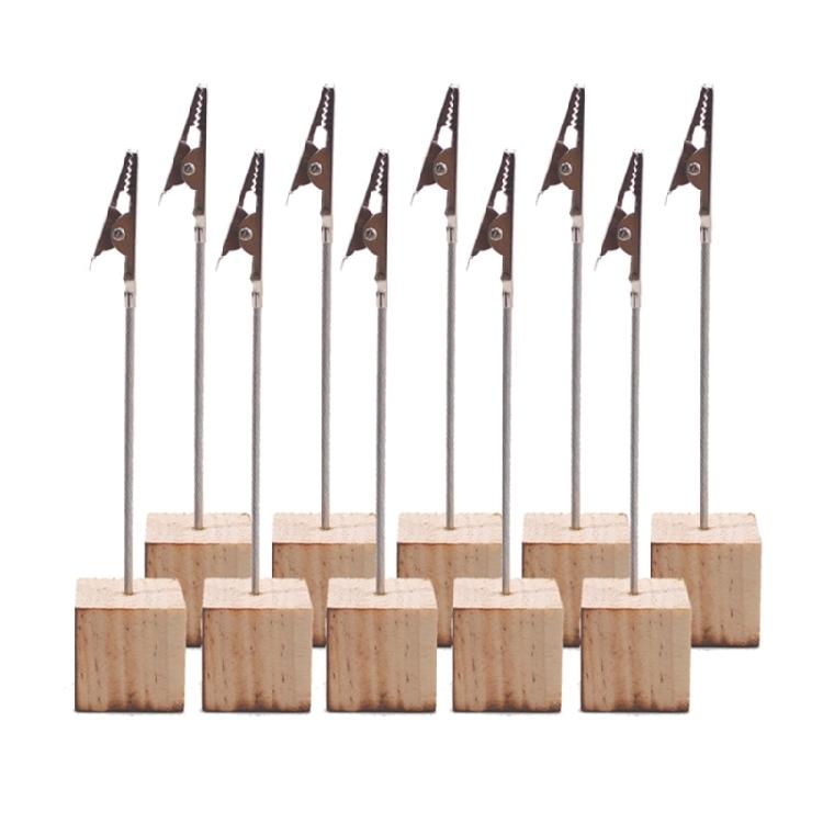 20 Pieces Name Card Holder with Clip Photo Holder Place Card Holder Photo Stand Memo Holder for Business Cards