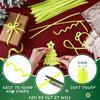 200Pcs Chenille Stems Willow Green Christmas Pipe Cleaners Craft Supplies for DIY Art Projects Christmas Party Decorations