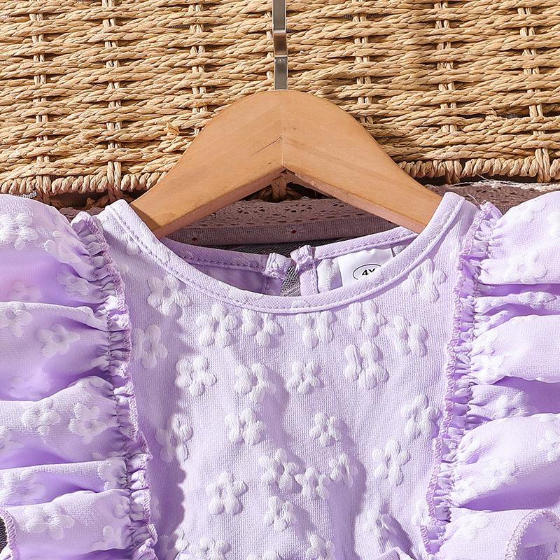 Rochii noi de vară pentru fete 2025 Dulci fluturi plasă floare 3d fără mâneci rochii de prințesă pentru copii