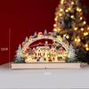 Christmas Wooden LED Lights Bridge Lights Ornaments Christmas Village Shopping Malls Shop Windows Christmas Scene Decorations