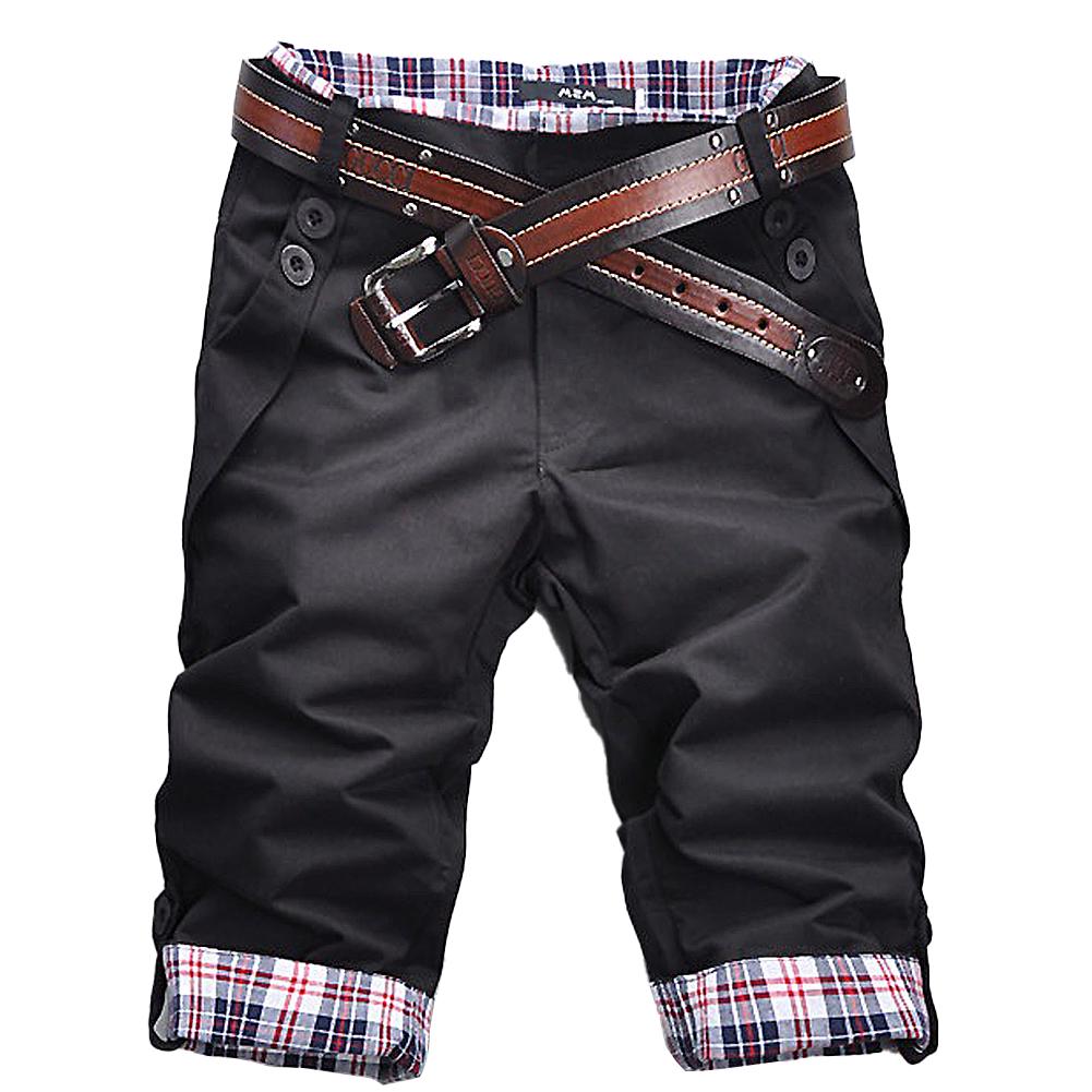 Shorts Men's Summer Plaid Quilted 