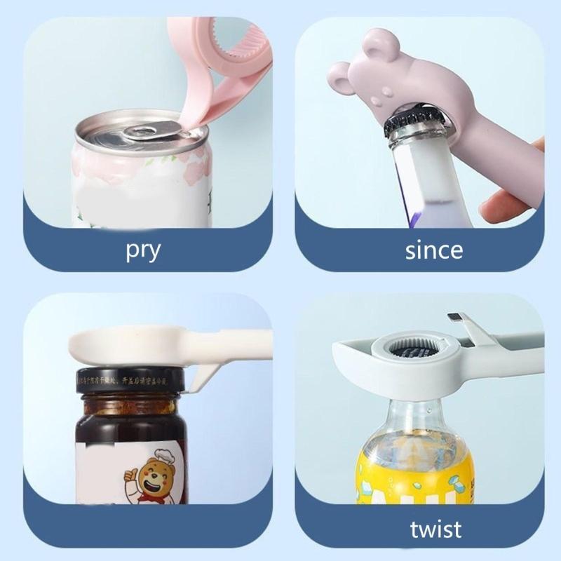 Convenient Beer Bottle Opener Plastic Texture Beer Caps Opener Camping Tool Suitable for Various Type of Cold Beverages