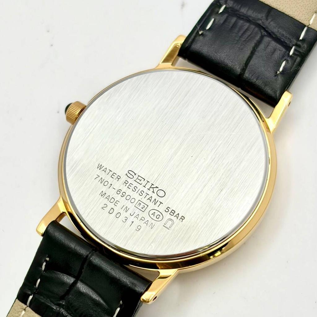 SEIKO Watch Gold 2D0319 New Strap [Excellent Condition/New Battery] Men's 7N01-6900